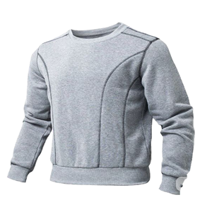 Sweat-shirt unisexe en coton à coupe classique, col rond, couleur unie, tricoté, décontracté, pour l'automne - Product Image 1