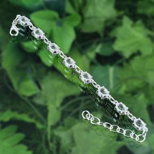 Pulsera de Topacio Azul Natural Hecha a Mano, Plata de Ley 925, Joyería con Piedras Preciosas, Regalo para Mujer, Diseño Elegante y Ajustable - Product Image 3