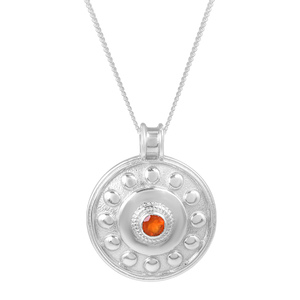 Pendentifs pour femmes en argent sterling 925 de haute qualité avec pierre précieuse naturelle cornaline, design unique, style tendance pour les occasions festives - Product Image 1