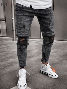 KEVEN IMPEX Jeans en denim pour homme coupe slim personnalisée, style décontracté légèrement déchiré, USA - Product Image 4