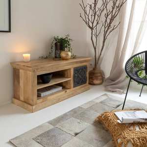 Meuble TV Vandana Mira Vesta en bois de manguier et métal - Product Image 1