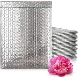Confezione da 8 \ "X 11.5 \" bollettini a bolle metallizzati 25 buste di spedizione imbottite impermeabili in argento affidabile strisce adesive imbottite per posta - Product Image 1
