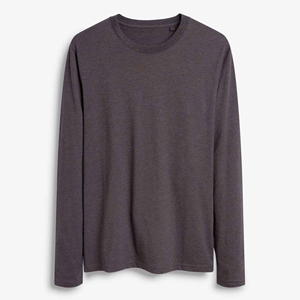 Ropa al por Mayor para Hombre, Diseño Personalizado, Camiseta de Cuello Redondo, Manga Larga, Camiseta de Algodón Lisa - Product Image 1