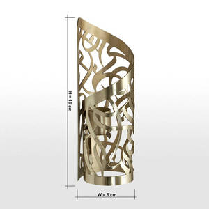 Support de bougie en laiton en gros avec motif de calligraphie arabe pour la décoration intérieure - Product Image 4