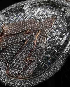 Nueva Tendencia de Joyería Jinxinping, Collar de Mariposa para Mujer, Estilo Hip Hop, Chapado en Plata de Ley, con Moissanita Engastada en Garras - Product Image 4