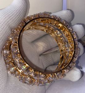 CZ <b>Bangle</b> for Women | Royal Oval & Round Cut Zirconia Stone Bracelet | Wholesale High-End Wedding Bridal Jewelry - Product Image 3