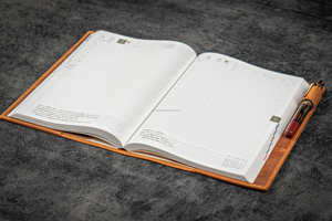 Custom Luxury Leather <b>A5</b> Refillable Notebook Cover Case with Smell Proof Protection for Business & Gifts LNBC-0056 - Product Image 2