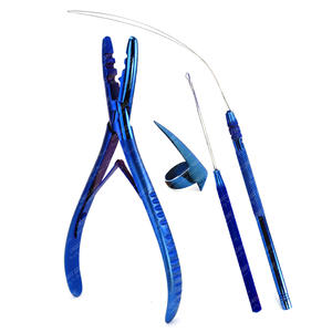 ชุดเครื่องมือสำหรับต่อผมคุณภาพระดับมืออาชีพชุดคีมหนีบลูกปัด2รูชุดเครื่องมือถักโครเชต์ตะขอและห่วงต่อผม - Product Image 5