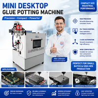 Mini Máquina de Escritorio de 3 Ejes Totalmente Automática para Dos Componentes, Dispensador de Pegamento AB para Resina Epoxi, Silicona y Adhesivo de PU