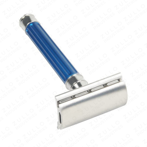 Maquinilla de Afeitar de Seguridad Azul Reutilizable de Alta Calidad, Maquinilla de Afeitar Manual de Doble Filo para Hombres, Uso Profesional de Barbería - Product Image 2