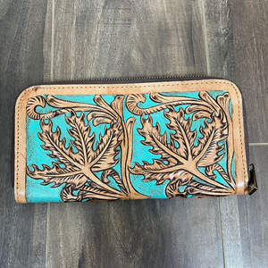 2025 último diseño billetera de cuero de vaca mecanizada a mano moda cuero genuino cierre de cremallera tarjetero embrague para mujer - Product Image 5