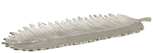 Plato de Servir en Forma de Hoja de Aluminio Fundido, Moderno, Lujoso, Brillante, Color Plata Níquel, para Mesa de Comedor, Nuevo y en Oferta - Product Image 4