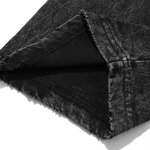T-shirt en coton pour homme, délavé à l'acide, effet usé, col rond, manches courtes, style grunge, streetwear, décontracté, pour l'été - Product Image 5
