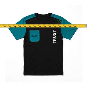 Camiseta Raglán para Hombre en Color Negro y Verde Azulado con Bolsillo Estampado, Manga Corta, Estilo Casual de Verano, Streetwear, Camisetas con Gráficos - Product Image 4