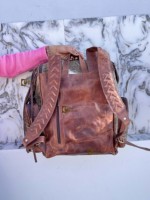 Nouveauté 2026 : Sac à dos en cuir de vachette à franges, sac à dos élégant en cuir de vache à poils, sacs d'école unisexes, sac de créateur unique