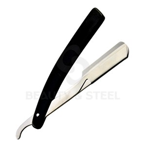 Professional Barber Straight <b>Edge</b> Razor Precision Shave <b>Tool</b> with Interchangeable Blade Inserts and Matte Black Handle - Product Image 2