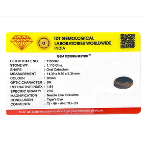 Certified Wholesale Natural Tiger Eye Gemstone-5.55 Carat Yellow Brilliant Cut Calibrated Stone - Product Image 4