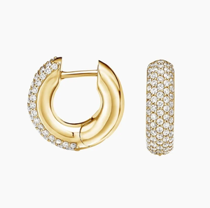 <b>Hoops</b> Earrings Diamond Earrings Gold and <b>Silver</b> Earrings Natural and Lab Grown Diamonds Earrings <b>Hoops</b> Fine Jewelry for Women - Product Image 3