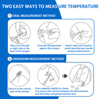 Termometer Digital plastik medis untuk anak-anak dewasa desain tahan air dengan sumber daya listrik untuk aplikasi lubang Lengan