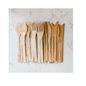 Ensemble de couverts classiques en bois pour table à manger et décoration de cuisine, outils à salade en bois, designs multicolores - Product Image 5
