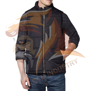 Customized Light-<b>Weight</b> Fashion Zipper Winter Puffer Jacket Sleeveless Custom Logo OEM Canvas <b>Stand</b> Collar Sleeveless Jacket - Product Image 2