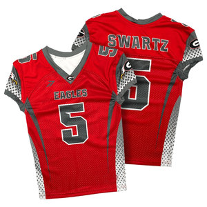 Satin Finish American Football Jersey Adult Shiny Smooth Breathable Custom Number Name Team Color Low MOQ OEM Wholesale B2B - Product Image 5