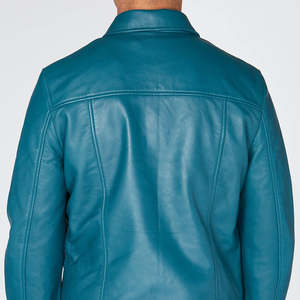 แจ็คเก็ตหนังวัวแท้ผู้ชายรุ่นใหม่ปี 2026 คุณภาพสูง แขนยาว ปกคอพับเก๋ไก๋ ซิปหน้า - Product Image 4