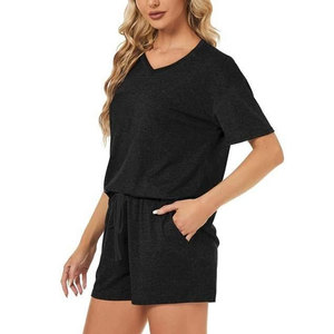 Camiseta Corta de Algodón y Elastano de Alta Calidad para Mujer, Cuello Casual, Corte Ajustado, Diseño Personalizado con Estampado, Parches Bordados de Verano, Talla XL - Product Image 2