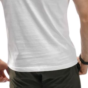 Men's <b>White</b> Slim Fit Crew Neck Short Sleeve T Shirt <b>Plain</b> Basic Casual Everyday Wear Tee - Product Image 5