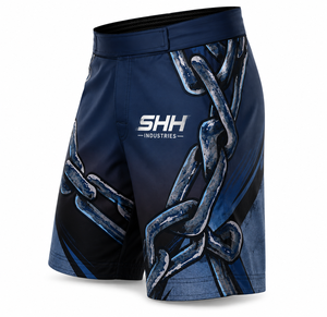 Shorts de combat MMA entièrement personnalisés SHH Industries, unisexes, pour entraînement de grappling, boxe, respirants, imprimés par transfert thermique, BJJ, kickboxing - Product Image 3