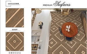 กระเบื้องปูพื้นภายในบ้านขนาด 600x600 มม. รุ่นใหม่ เคลือบเงา หนา 8 มม. ขายส่งสำหรับตกแต่งบ้าน วิลล่า อพาร์ทเมนท์ และห้องต่างๆ - Product Image 5
