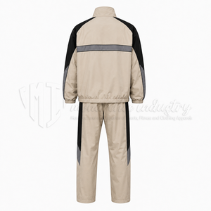 Ensemble coupe-vent imperméable zippé de haute qualité – Veste et pantalon de survêtement en nylon brillant personnalisé et écologique - Product Image 2