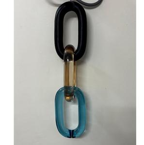 Collar moderno de resina de varias piezas con eslabones grandes de colores mixtos, estilo punk, hueco, grande, grueso, largo, hecho a mano, cadena para decoración del hogar/pared. - Product Image 1