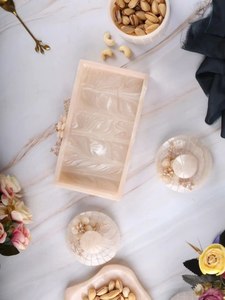 Direct Factory Resin Storage Jars With Tray <b>Set</b> Cylinder Containers For Wedding Dry Fruits Jewelry Vanity Decorative Gold Accent - Product Image 4