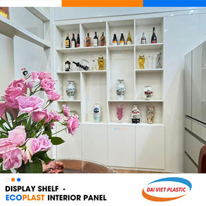 Diseño moderno a prueba de agua PVC Panel interior Resistente a los arañazos Estante de exhibición Patrón de madera Fabricación superior Exportador Vietnam - Product Image 1