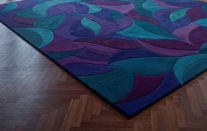 Alfombra de Diseño Moderna Artística Azul Multicolor, Alfombra de Forma Irregular, Alfombra Artística Única para Sala de Estar, Dormitorio, Decoración del Hogar - Product Image 4