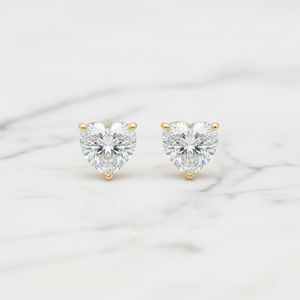 Pendientes de Diamante de Laboratorio de 2.00ctw con Forma de Corazón para Aniversario, en Oro de 14K, para Bodas y Fiestas, Joyería Fina de Lujo - Product Image 2