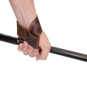 Sangles de musculation professionnelles pour salle de sport, sangles de levage robustes personnalisées en cuir, entraînement en cuir de vache, nouveau design tendance - Product Image 2