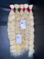 Cheveux humains vierges indiens de haute qualité 613, cuticules alignées, blonds, pour perruque Lace Front, Remy, naturels, lisses, ondulés, en vrac