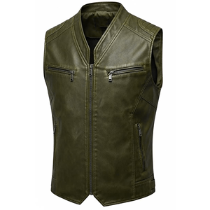 Chaqueta de Cuero Vacuno Premium para Hombre, Estilo Motero, Vintage, Casual, para Invierno - Product Image 3