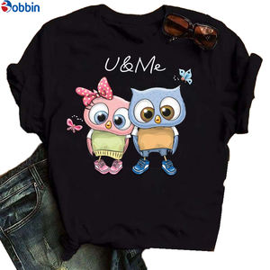 Camisetas de Verano Holgadas para Mujer con Logotipo Personalizado, Estampado de Dibujos Animados, Mangas Cortas, Diseños de Moda para Chicas - Product Image 4