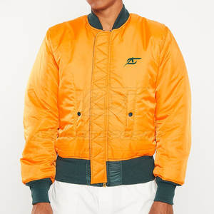 Blouson bomber décontracté pour homme avec fermeture éclair et logo - Vêtement d'extérieur d'hiver respirant et à séchage rapide, respectueux de l'environnement, en tissu polyester/nylon - Product Image 2