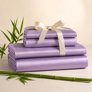 Juego de Sábanas de Bambú Refrescantes de 300 Hilos en Lavanda Empolvada para un Estilo de Dormitorio Refinado |   Suave como la seda, transpirable, que absorbe la humedad y brinda comodidad - Product Image 3
