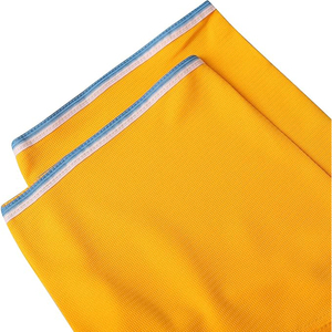 Unisex Yellow Baseball Jersey Short Sleeve Button <b>Down</b> Breathable Polyester Sport Top Adult Regular Fit - Product Image 4