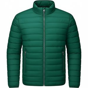 Nuevas Chaquetas Acolchadas Impermeables con Capucha para Hombre, Estilo Urbano, Tendencia Brillante de Primavera, Chaqueta Bomber Gruesa con Bordado Brillante en la Parte Delantera - Product Image 6