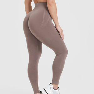 Women's <b>Plus</b> <b>Size</b> High-Waist Solid <b>Yoga</b> <b>Pants</b> Elastic Waist Soft Spandex/Nylon Eco-Friendly Breathable Quick Dry Workout - Product Image 4