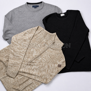 เสื้อสเวตเตอร์ถักไหมพรมแบบเรียบ สีพื้น ผลิตในบังกลาเทศ ราคาส่งถูก ของเกินสต็อก ล้างสต็อกจากโรงงาน เสื้อผ้าฤดูหนาว สไตล์ Y2K - Product Image 1