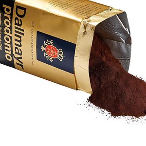 Café molido Dallmayr Prodomo descafeinado, 12x500g, tostado premium alemán, sabor intenso, venta al por mayor, suministro para catering. - Product Image 6