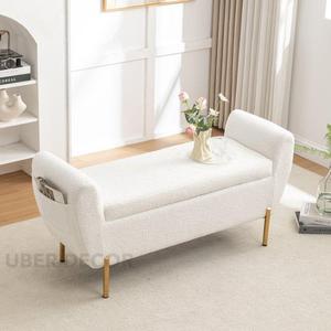 Banco de Almacenamiento con Tapa Abatible de Estilo Europeo Moderno Avelyn, Organizador Minimalista para Dormitorio o Entrada, Mueble de Dormitorio de Diseño Lujoso - Product Image 1