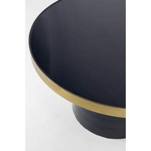 Mesa de Centro Redonda Moderna de Primera Calidad con Tapa de Vidrio Templado y Estructura Metálica de 57 cm de Diámetro, Giratoria, Mueble para Sala de Estar - Product Image 3